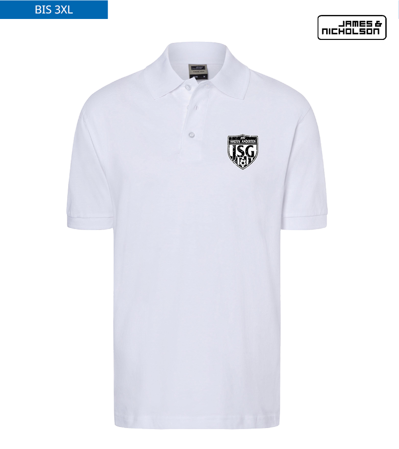 J+N Herren Polo-Shirt White "Uwe"